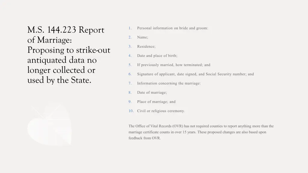 m s 144 223 report of marriage proposing