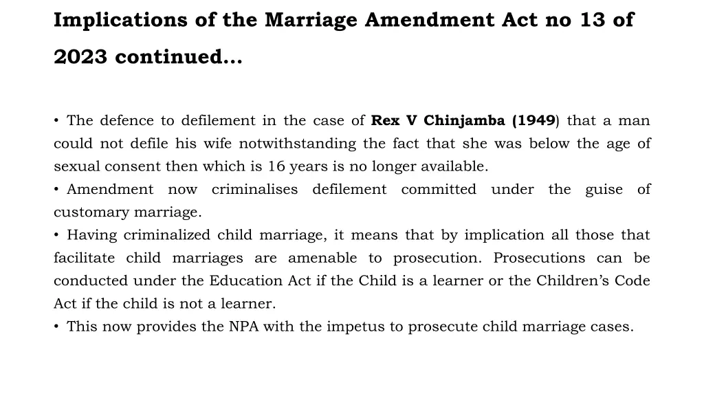 implications of the marriage amendment 1
