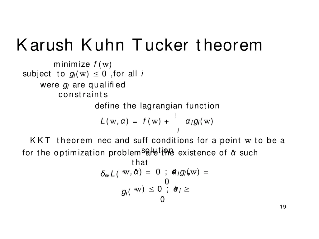 karush kuhn tucker theorem