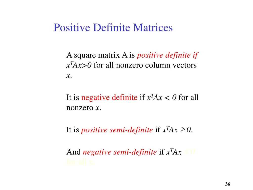 positive definite matrices