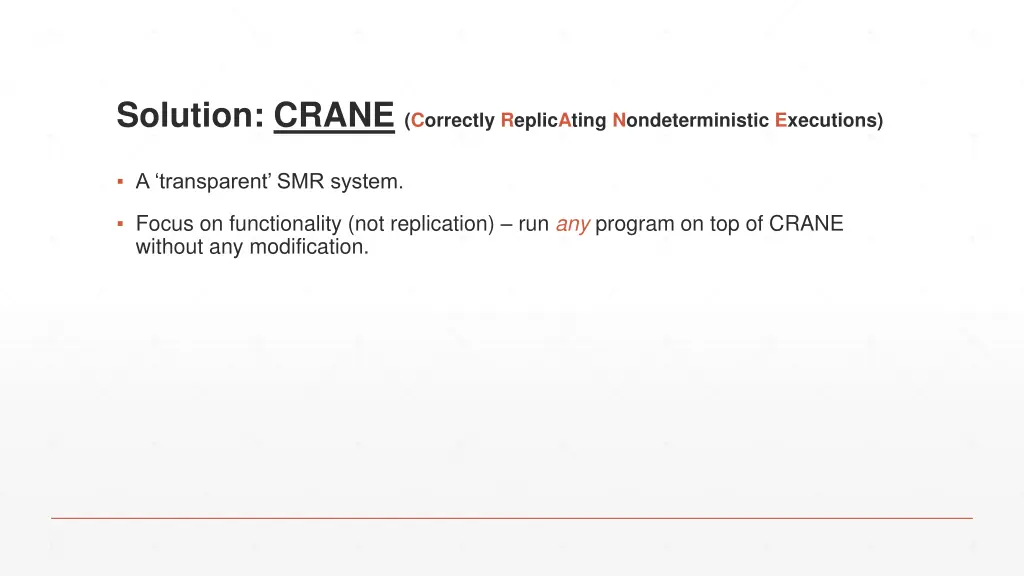 solution crane correctly replicating