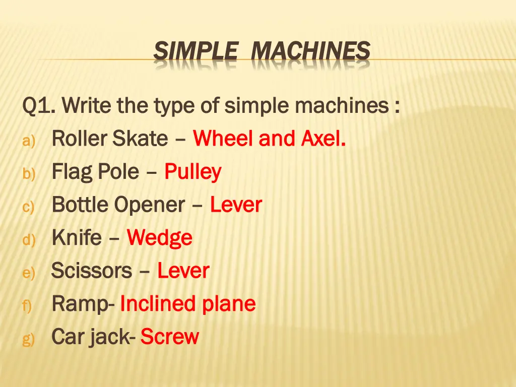 simple machines simple machines