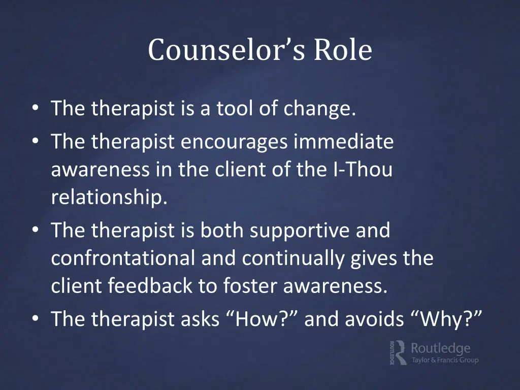 counselor s role