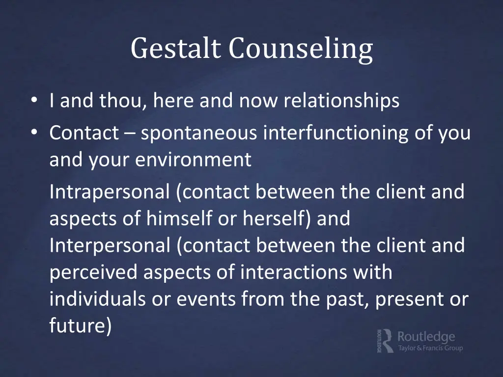 gestalt counseling