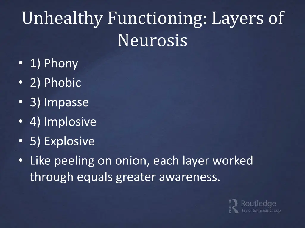 unhealthy functioning layers of neurosis 1 phony