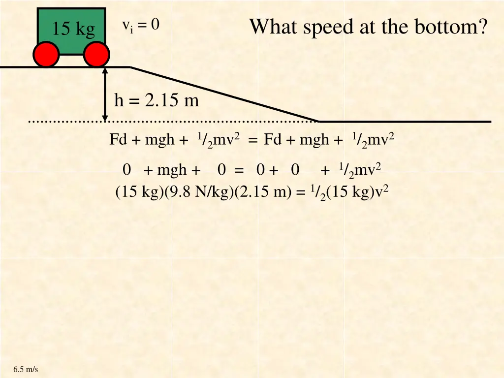 what speed at the bottom