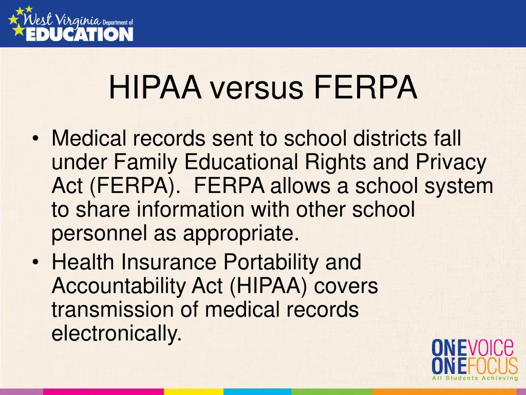 hipaa versus ferpa