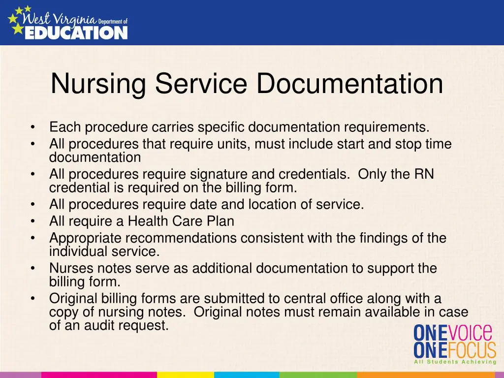 nursing service documentation