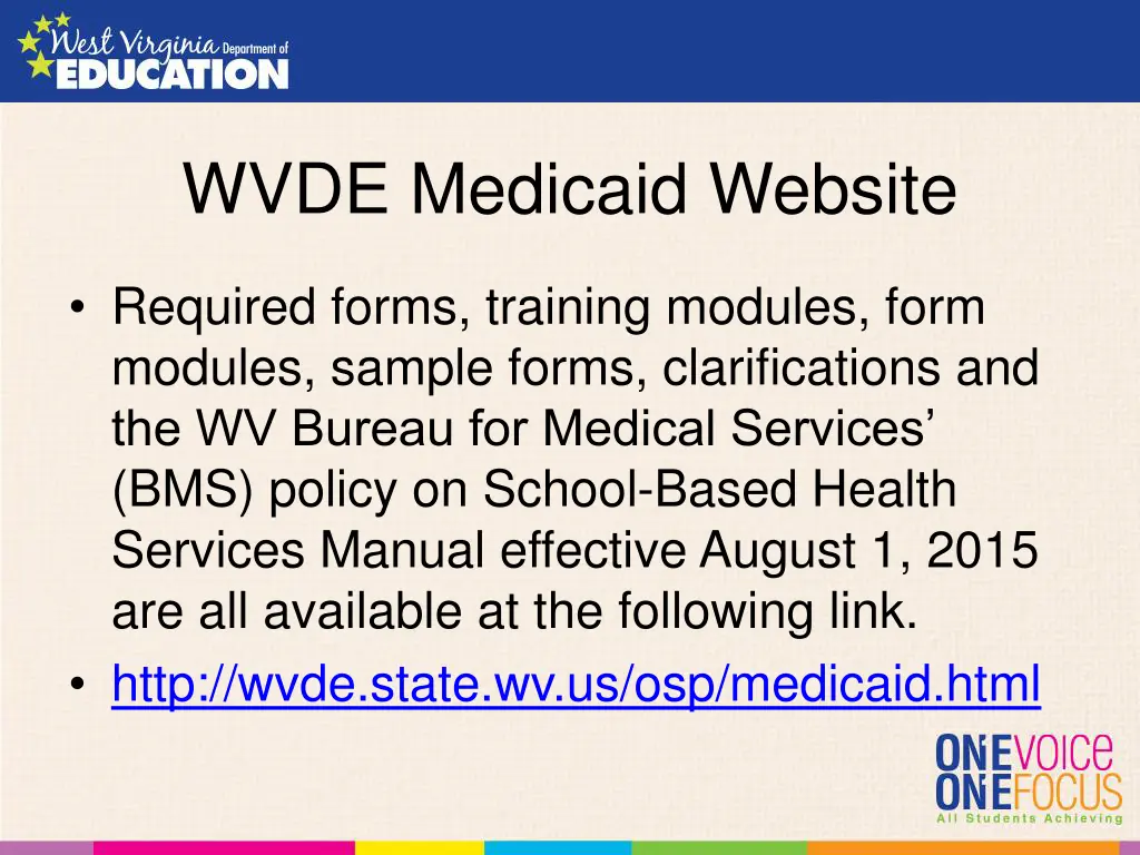 wvde medicaid website