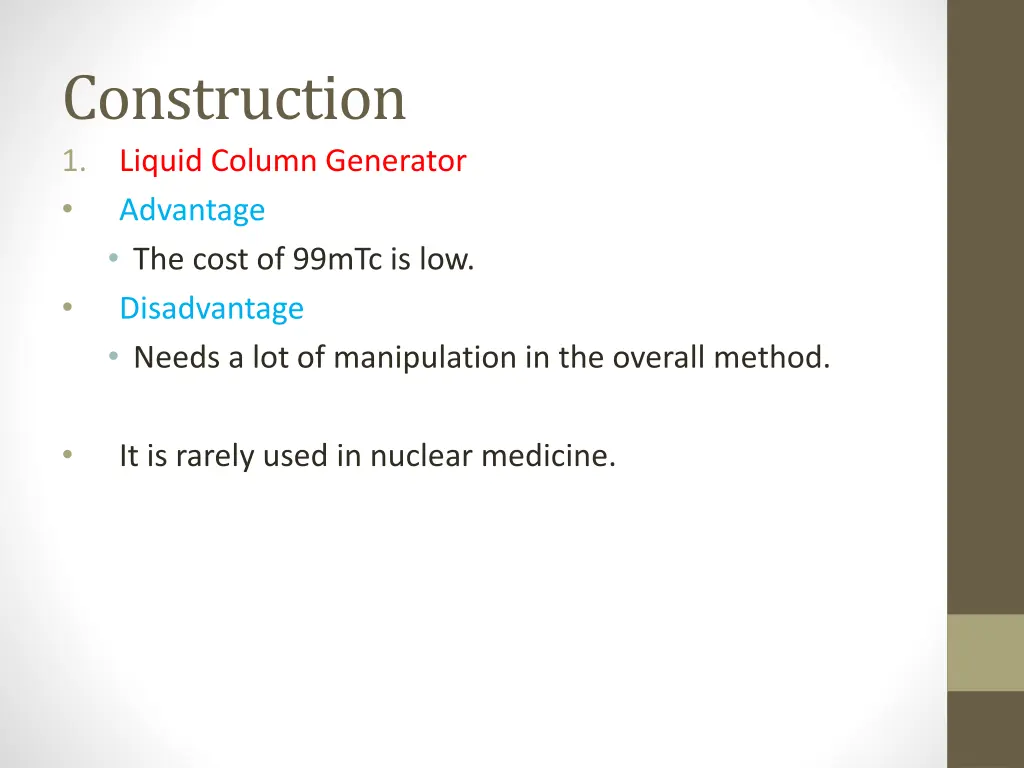 construction 1 liquid column generator advantage