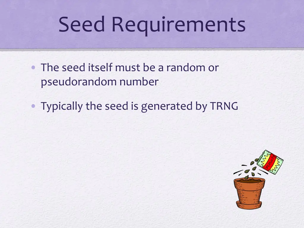 seed requirements