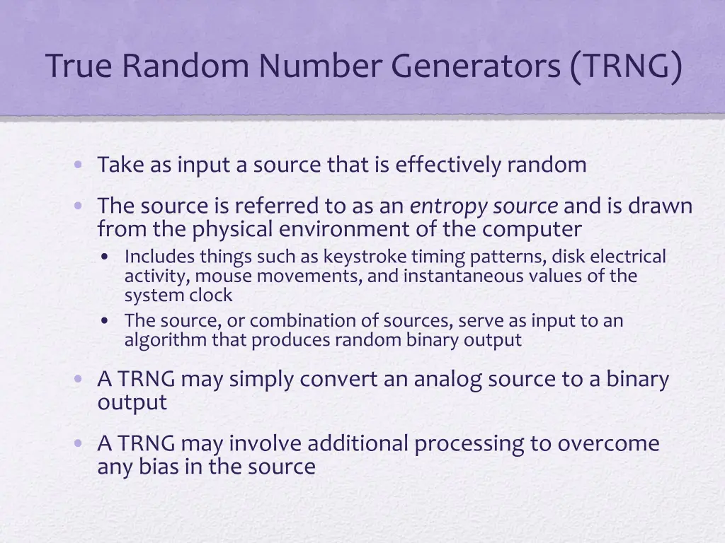 true random number generators trng