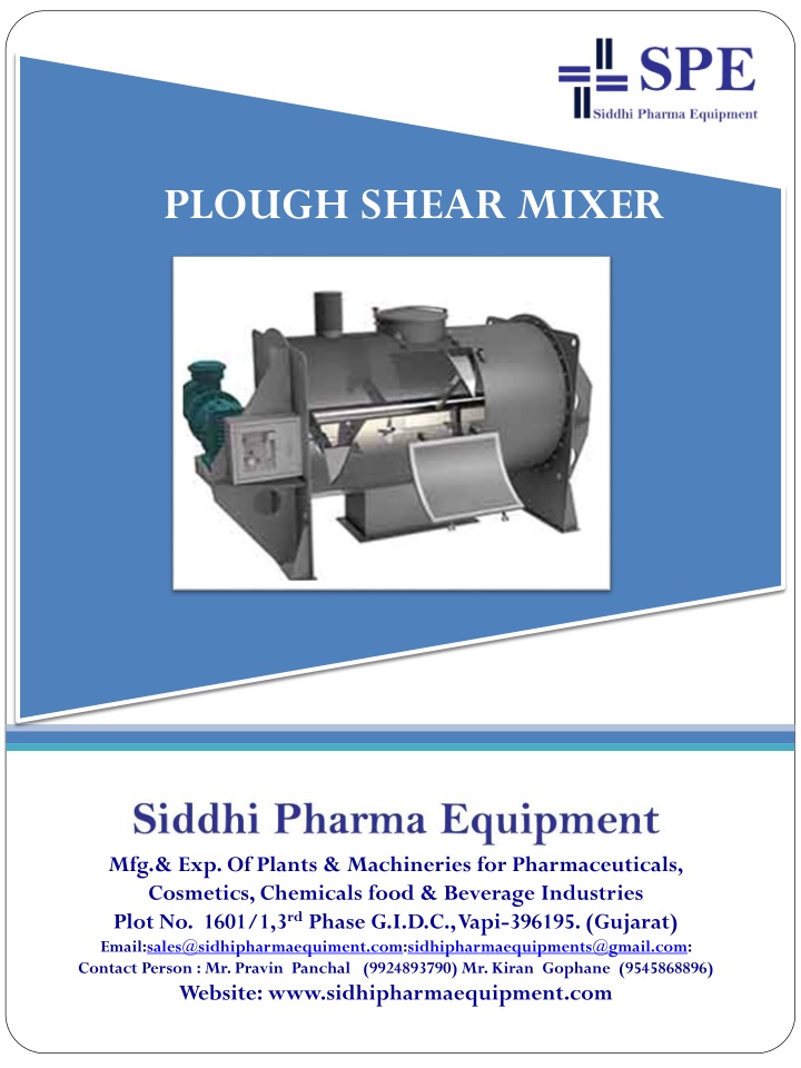 plough shear mixer