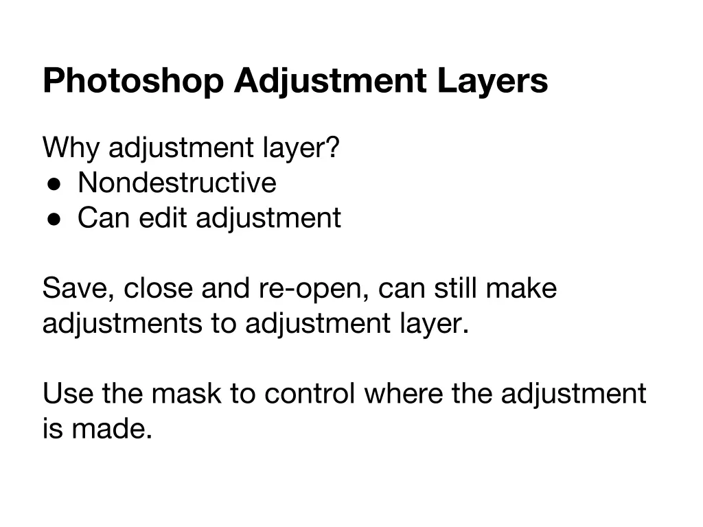 photoshop adjustment layers