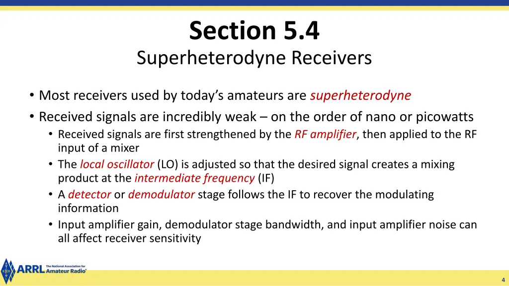 section 5 4 superheterodyne receivers