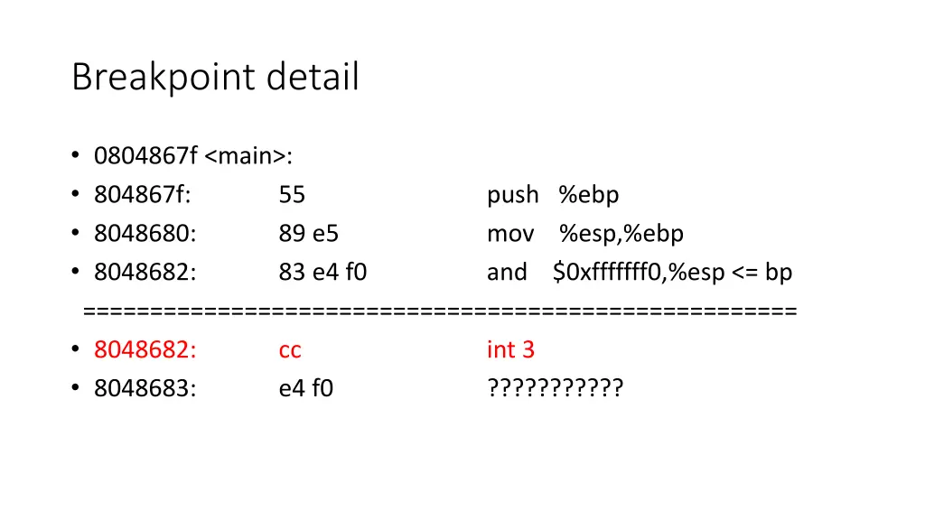 breakpoint detail