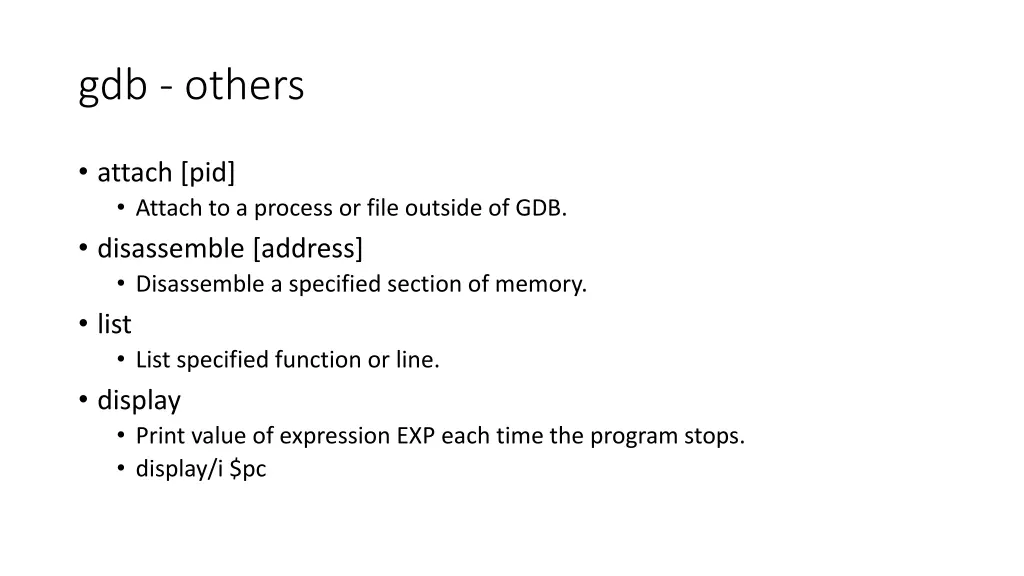 gdb others