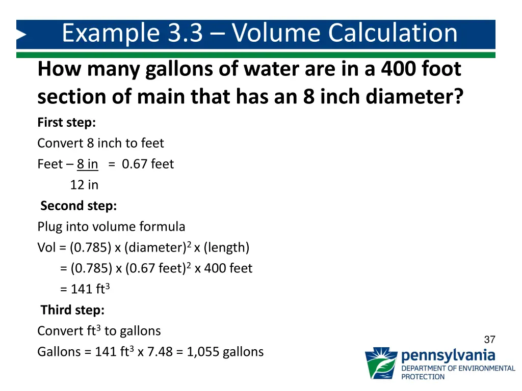 example 3 3 volume calculation how many gallons
