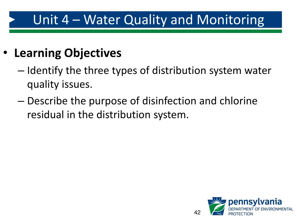 unit 4 water quality and monitoring