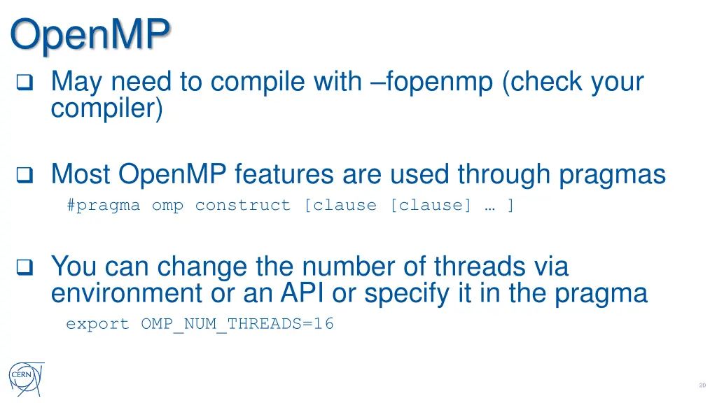 openmp may need to compile with fopenmp check