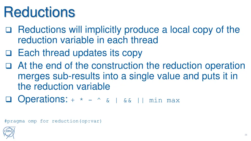 reductions reductions will implicitly produce