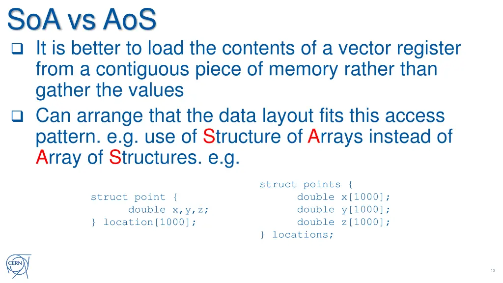 soa vs aos it is better to load the contents