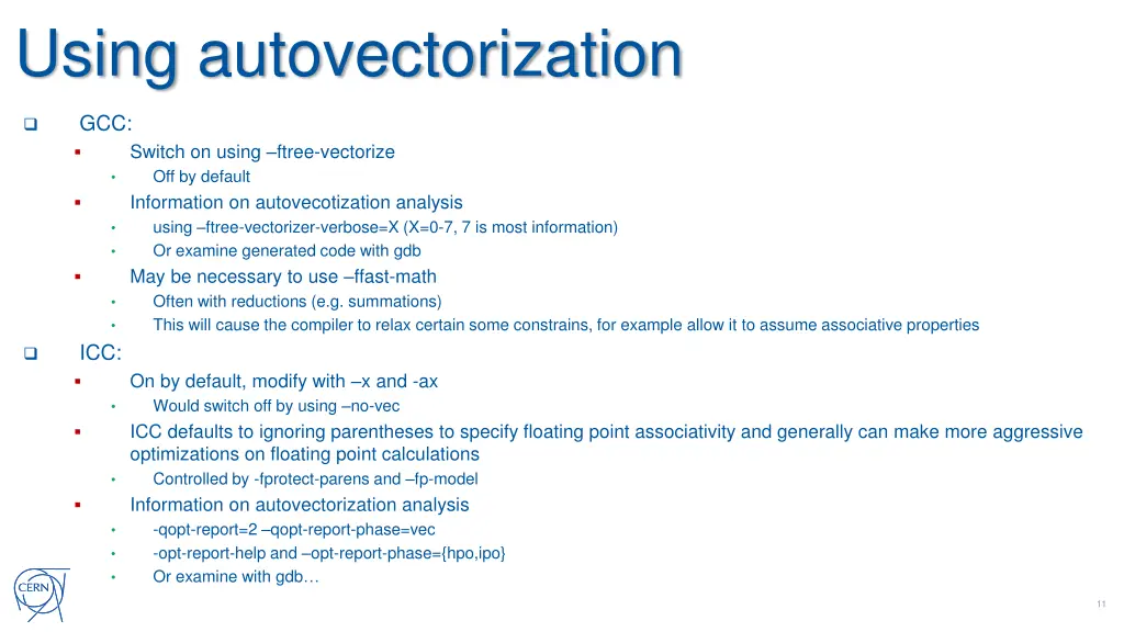 using autovectorization