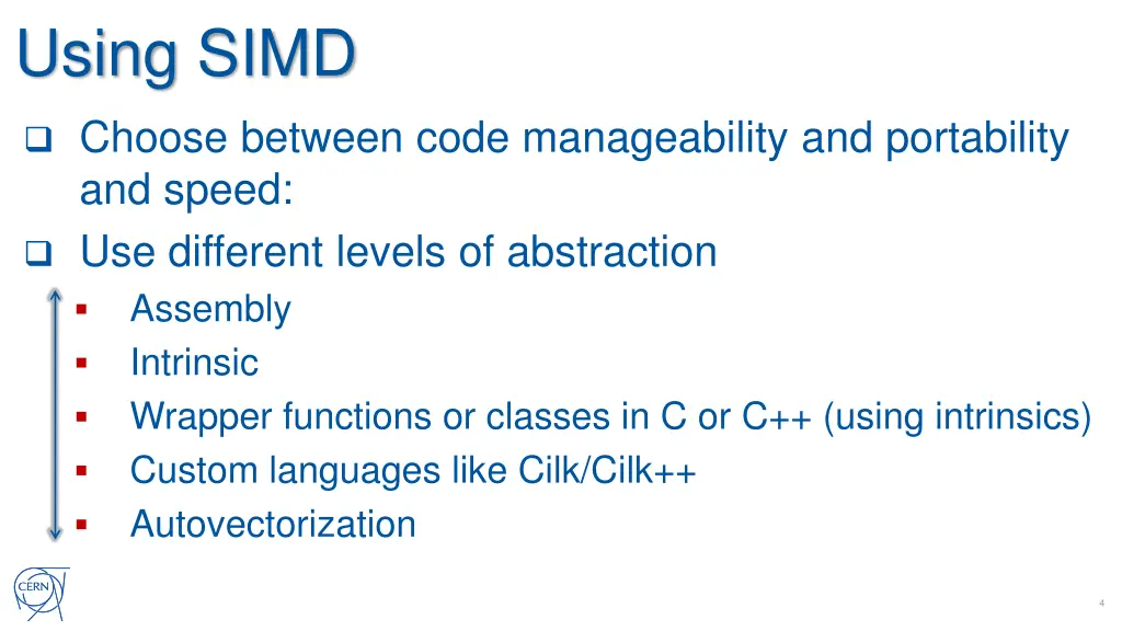 using simd