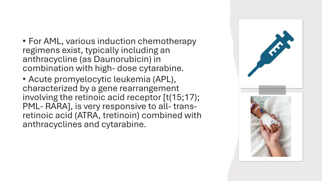 for aml various induction chemotherapy regimens