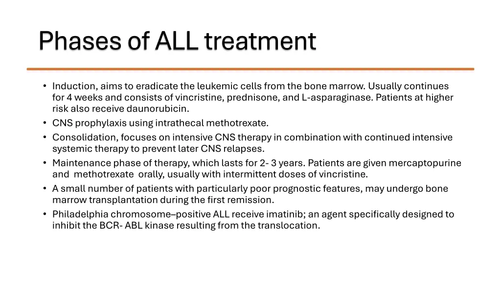 phases of all treatment