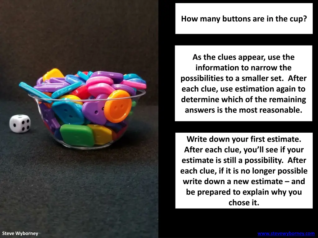 how many buttons are in the cup 1
