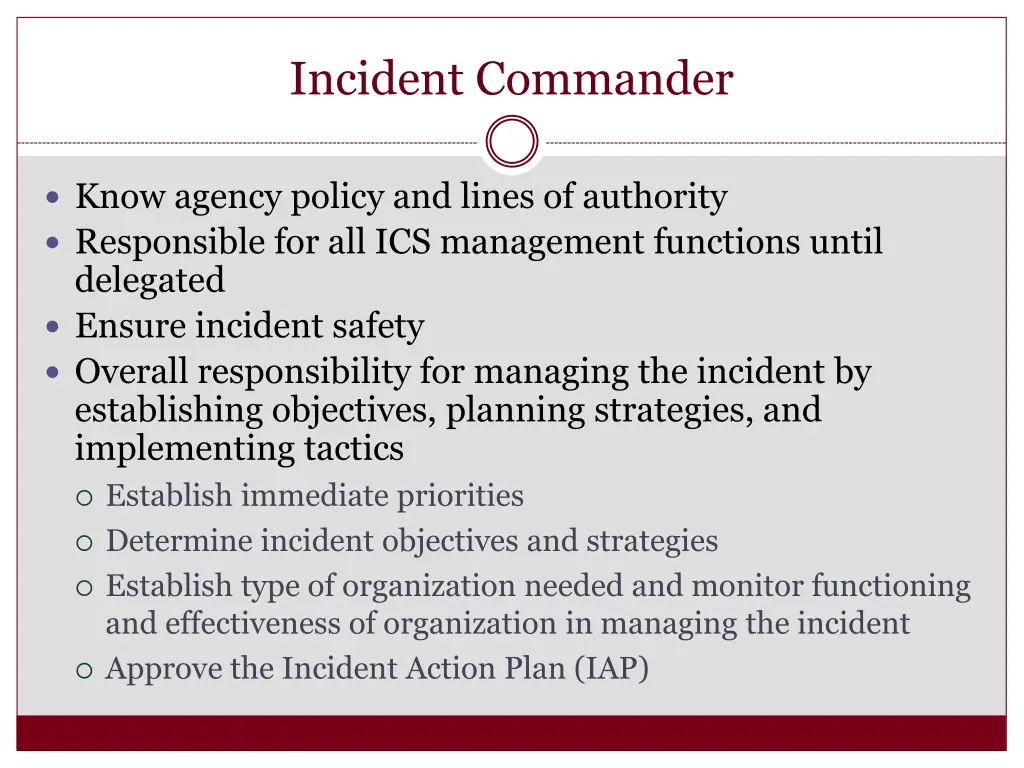 incident commander