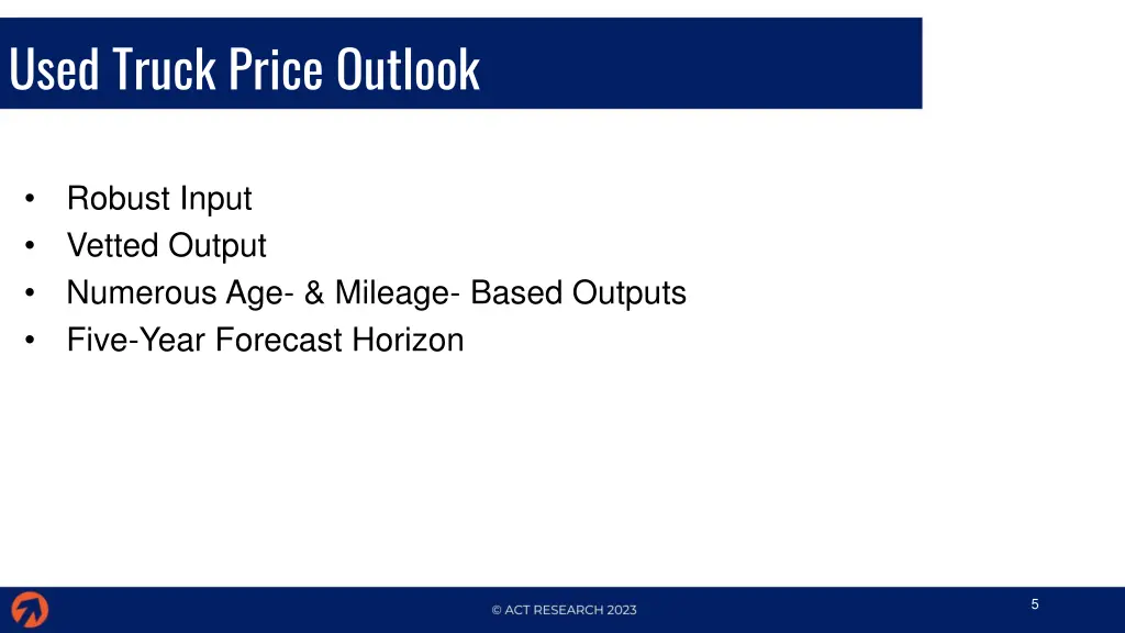 used truck price outlook