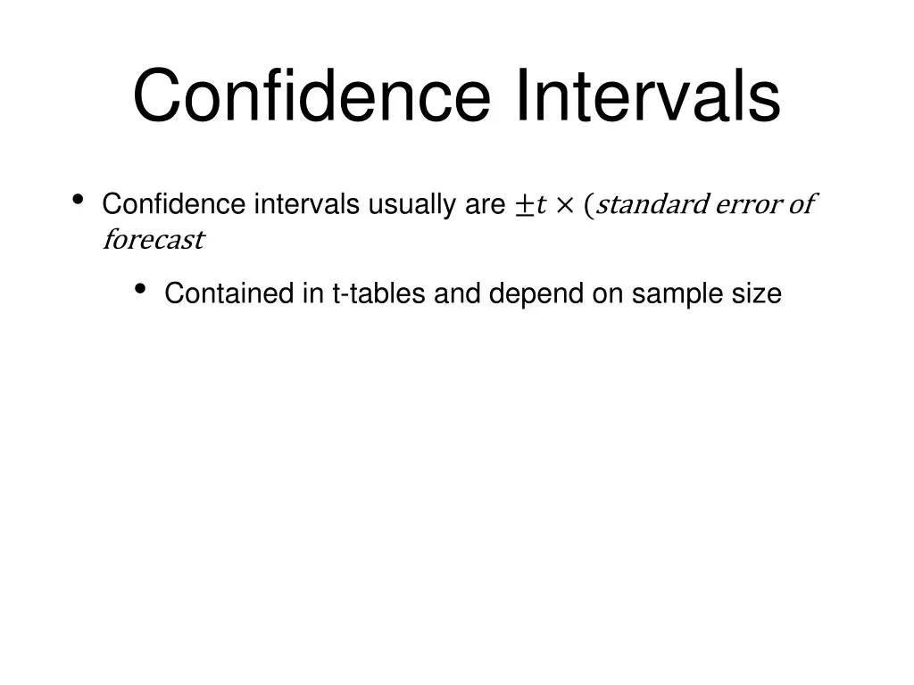 confidence intervals 1