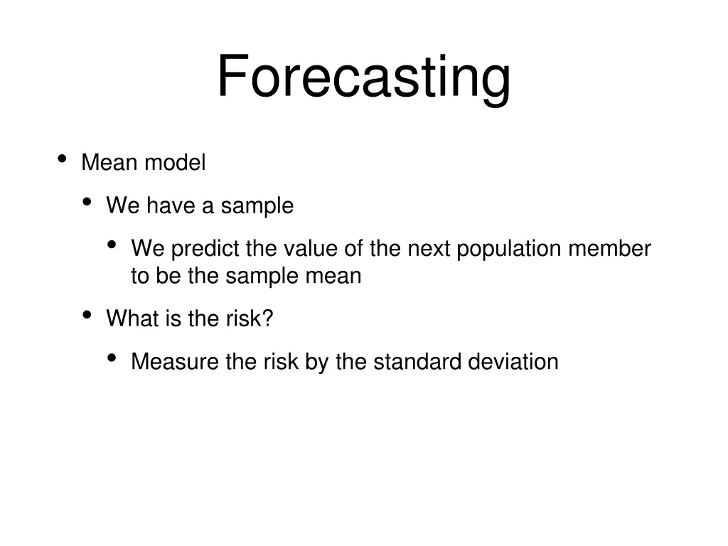 forecasting