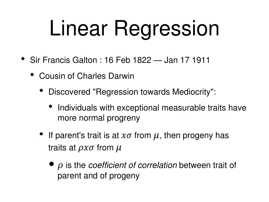 linear regression