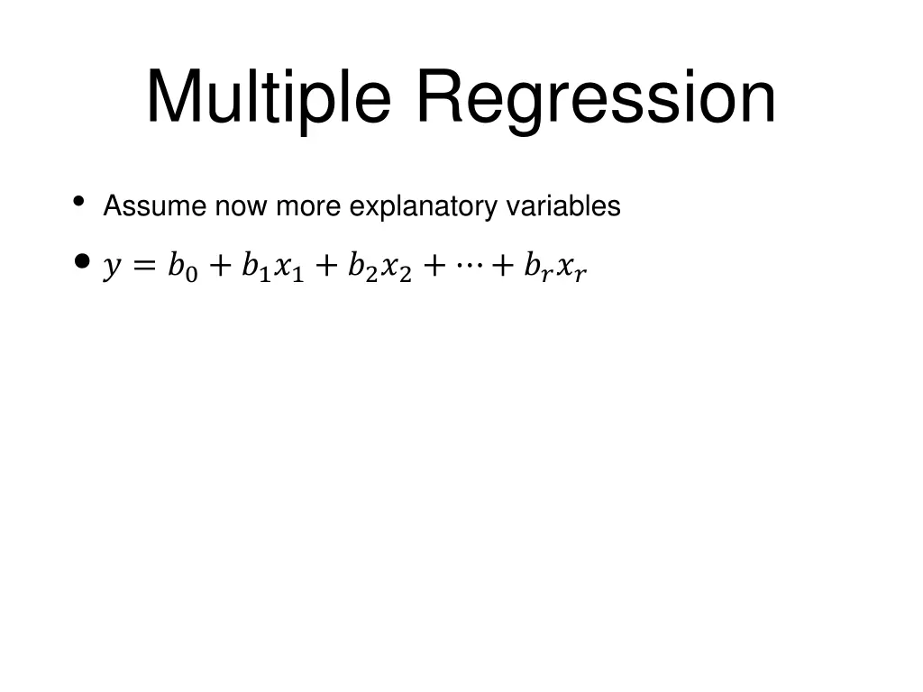 multiple regression