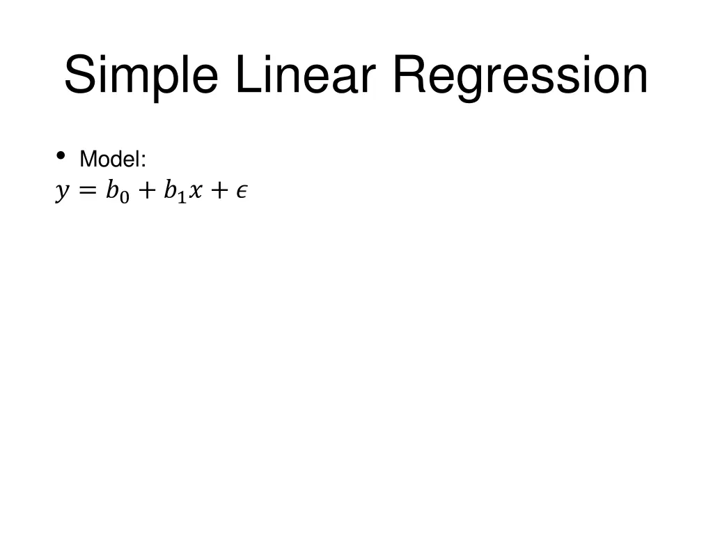 simple linear regression 1