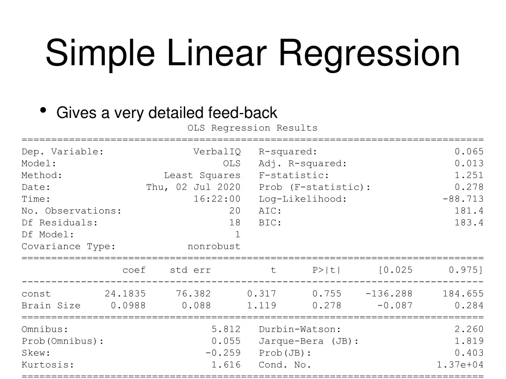 simple linear regression 11