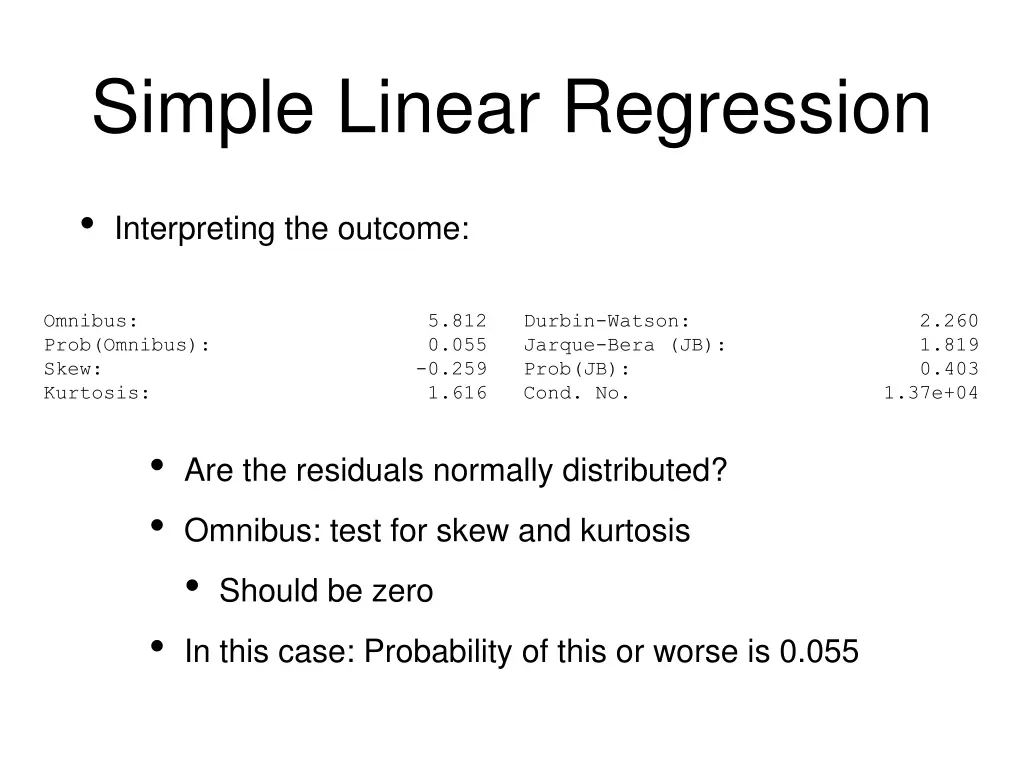 simple linear regression 12