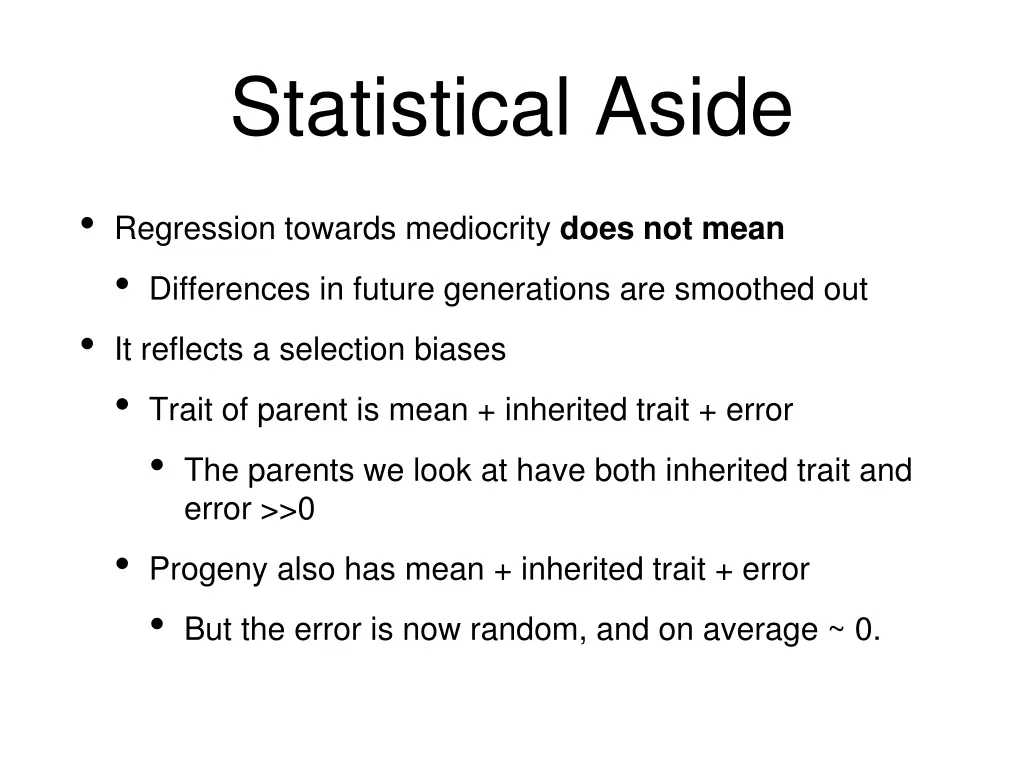 statistical aside