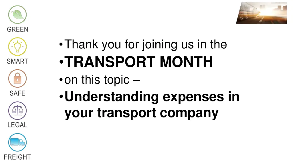 thank you for joining us in the transport month