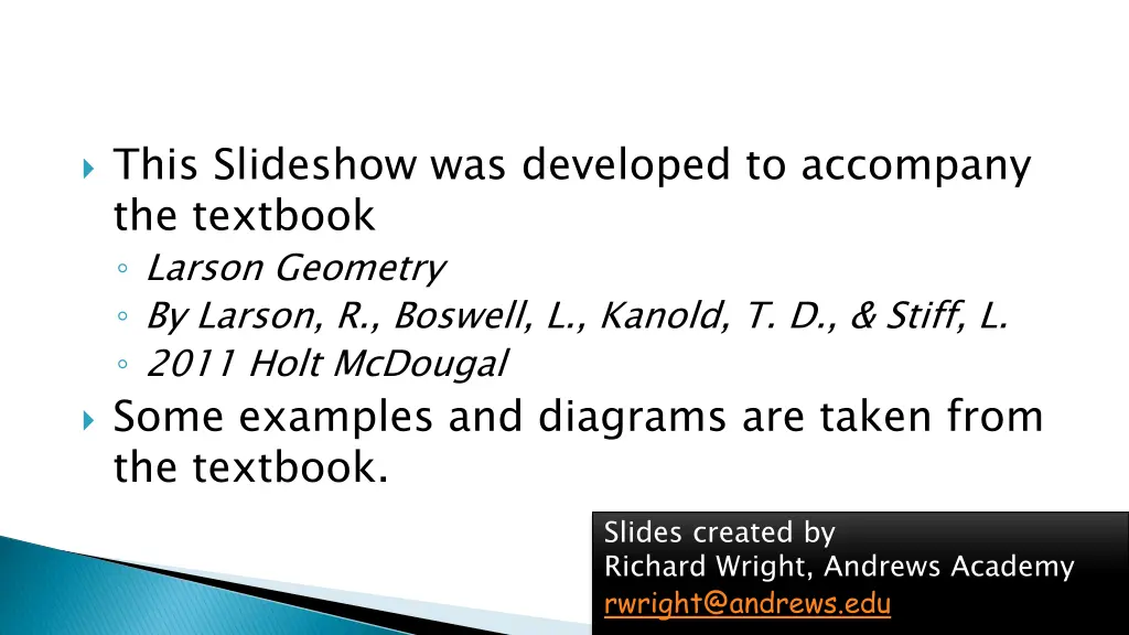 this slideshow was developed to accompany