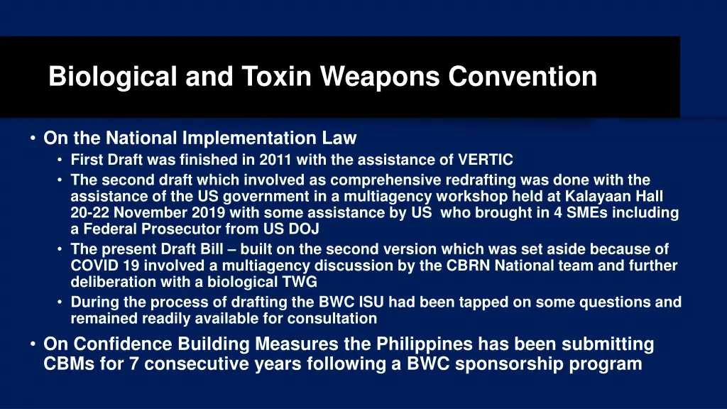 biological and toxin weapons convention