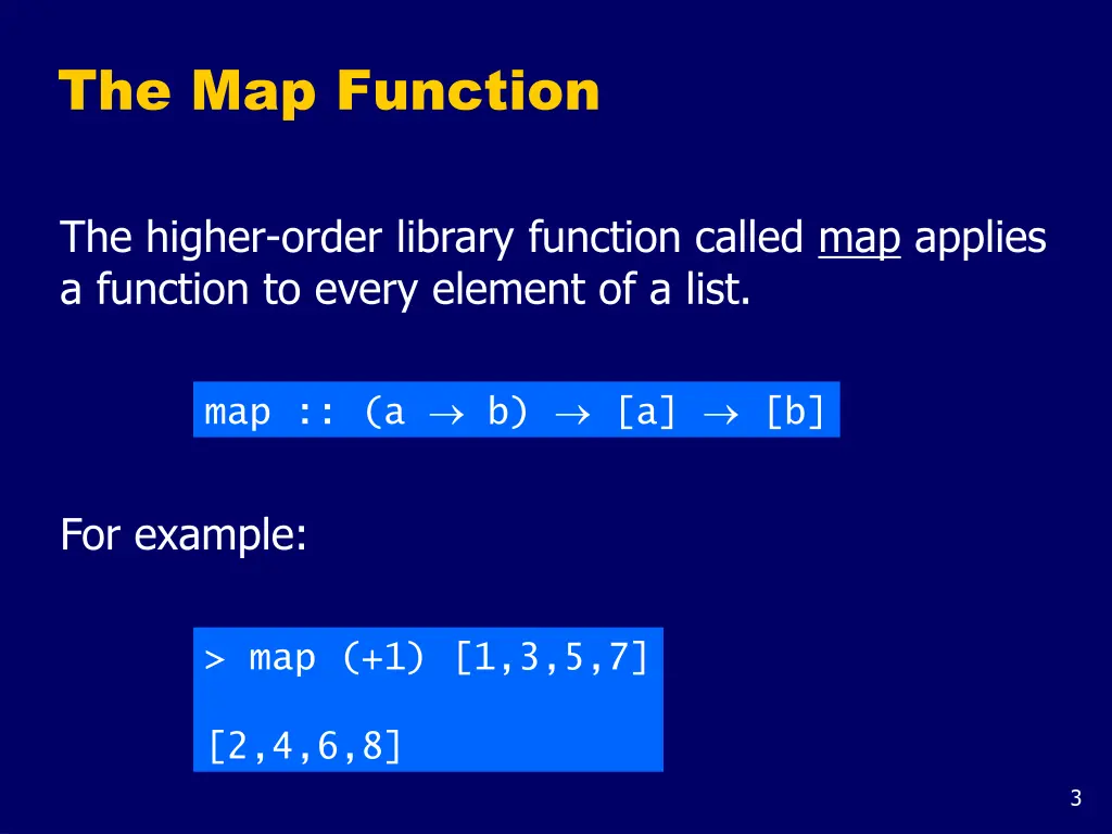 the map function