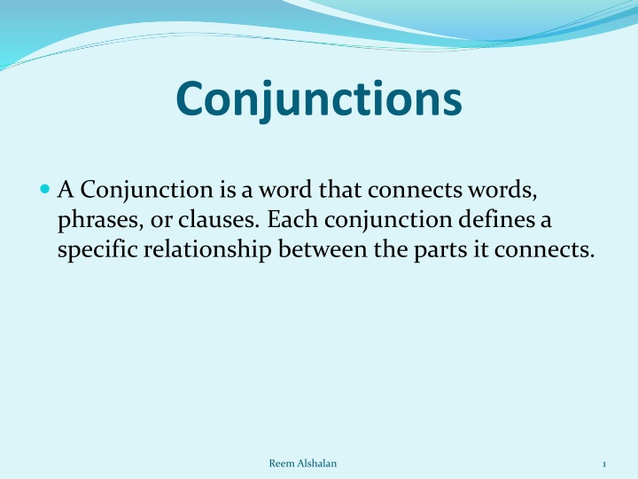 conjunctions