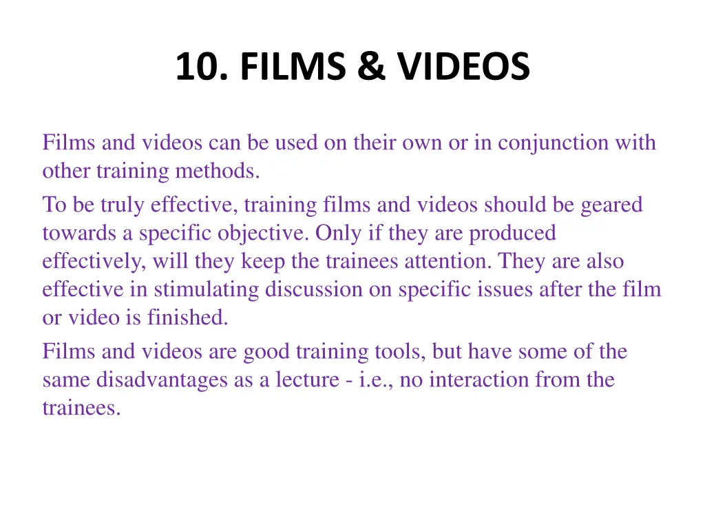 10 films videos