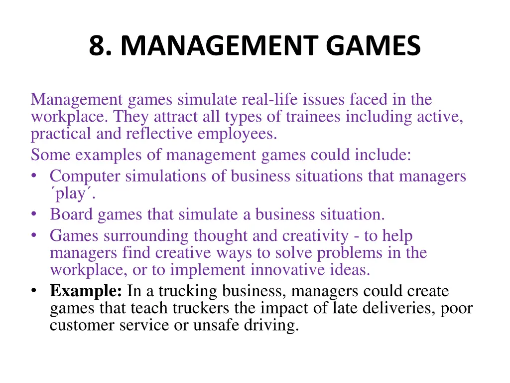 8 management games