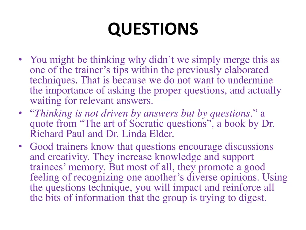 questions