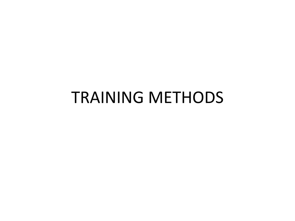 training methods